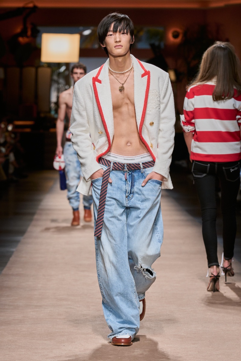 Dsquared2 Spring 2024: Preppy Goes Sensual