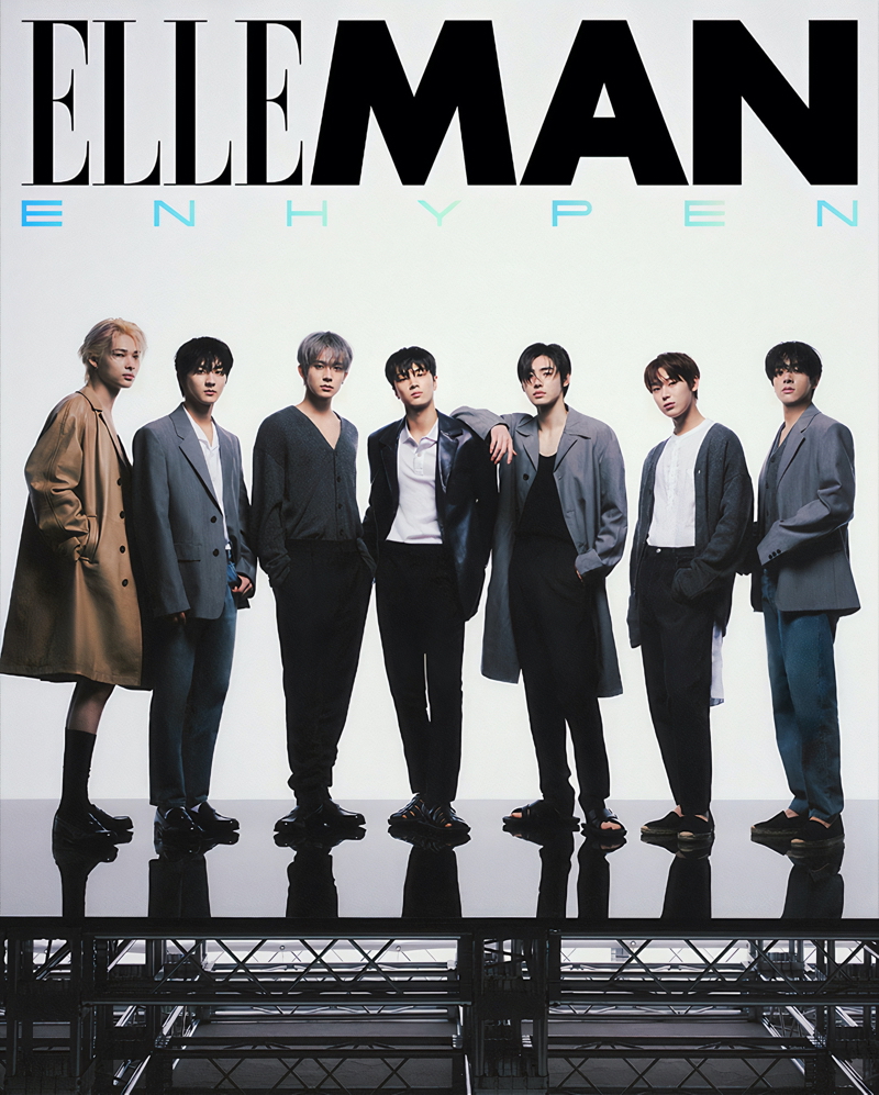 ENHYPEN Stage Elle Man Korea Cover June 2023 » ENHYPEN Dons Chic Neutrals for Elle Man Korea June 2023 Covers ENHYPEN Stage Elle Man Korea Cover June 2023