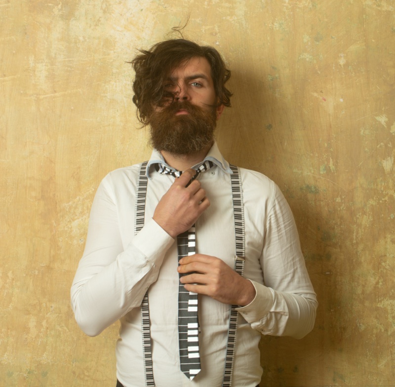 Eccentric Style Men Accessories Suspenders Tie