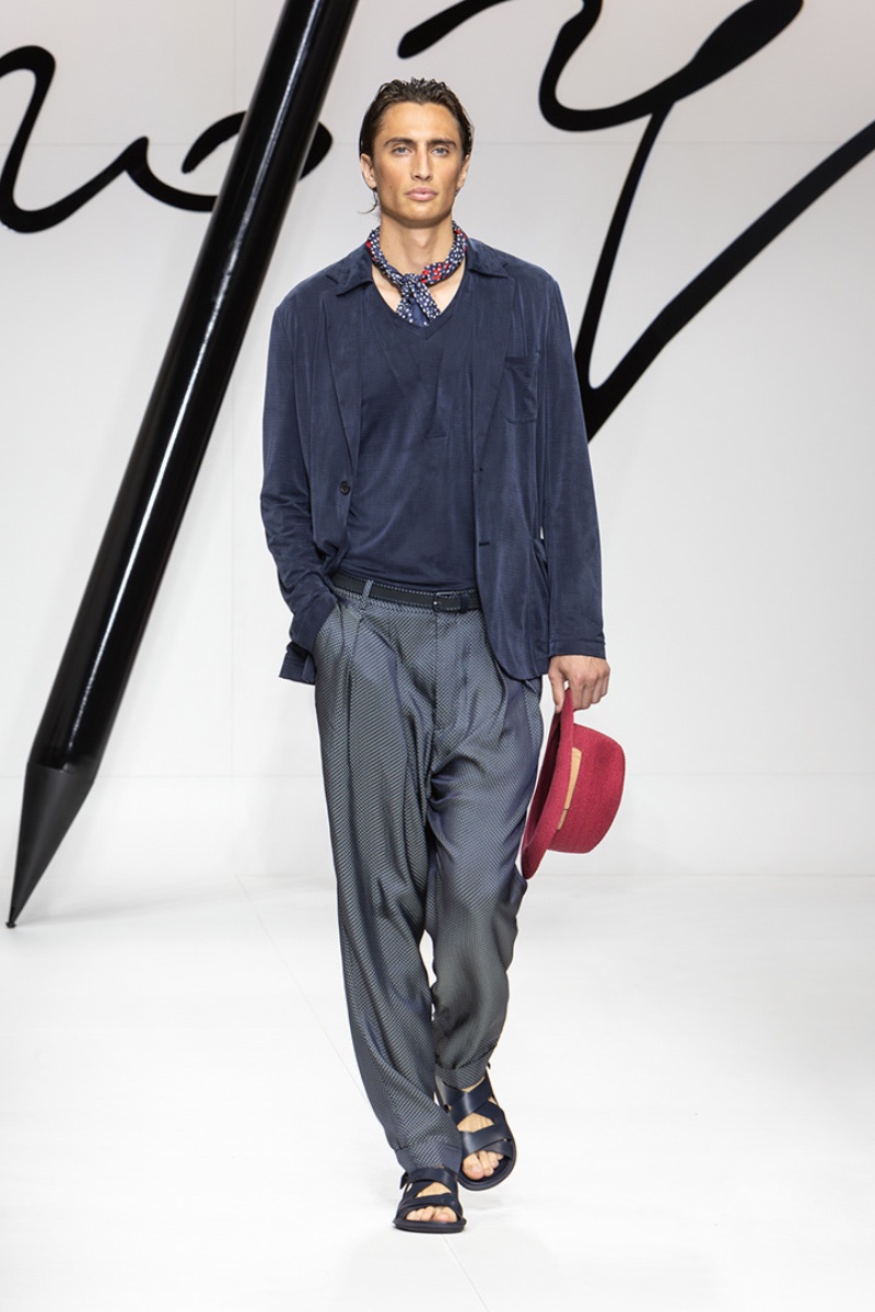 Mens Fashion: Giorgio Armani Spring 2024: Weaving a Story