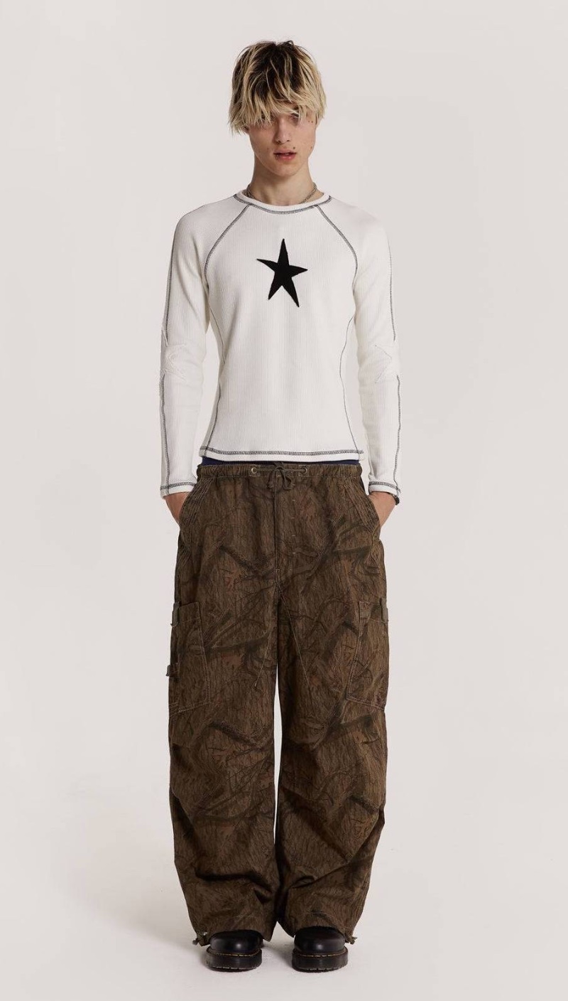 Jaded London Forest Camo Parachute Pants