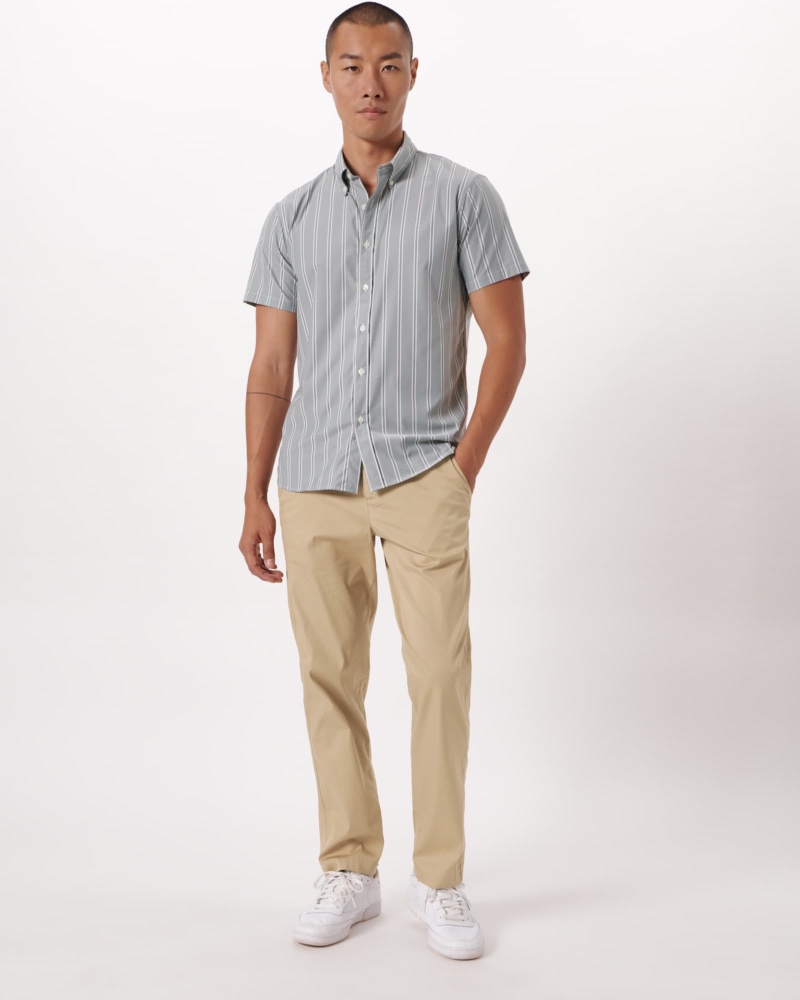 Khaki Pants Men Abercrombie Fitch AF All-Day Straight Pant