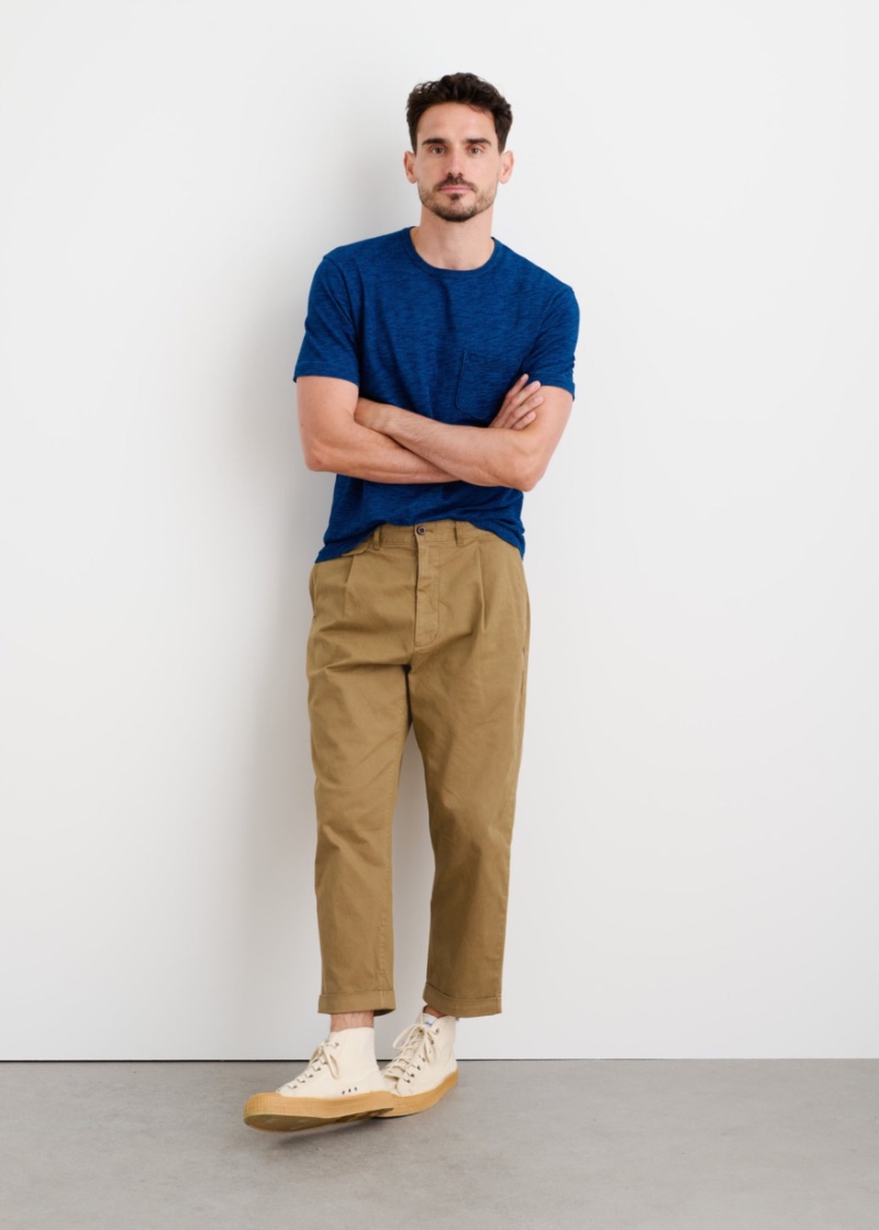 Khaki Pants Men Alex Mill Standard Pleated Pant Chino