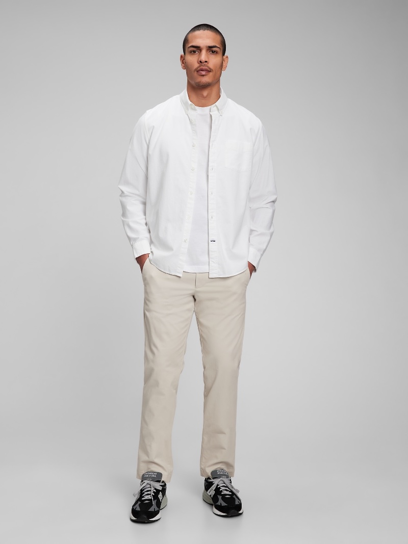 Khaki Pants Men Gap Modern Khakis Straight Fit GapFlex