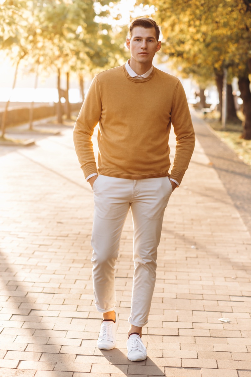 Khaki Pants Men Sweater