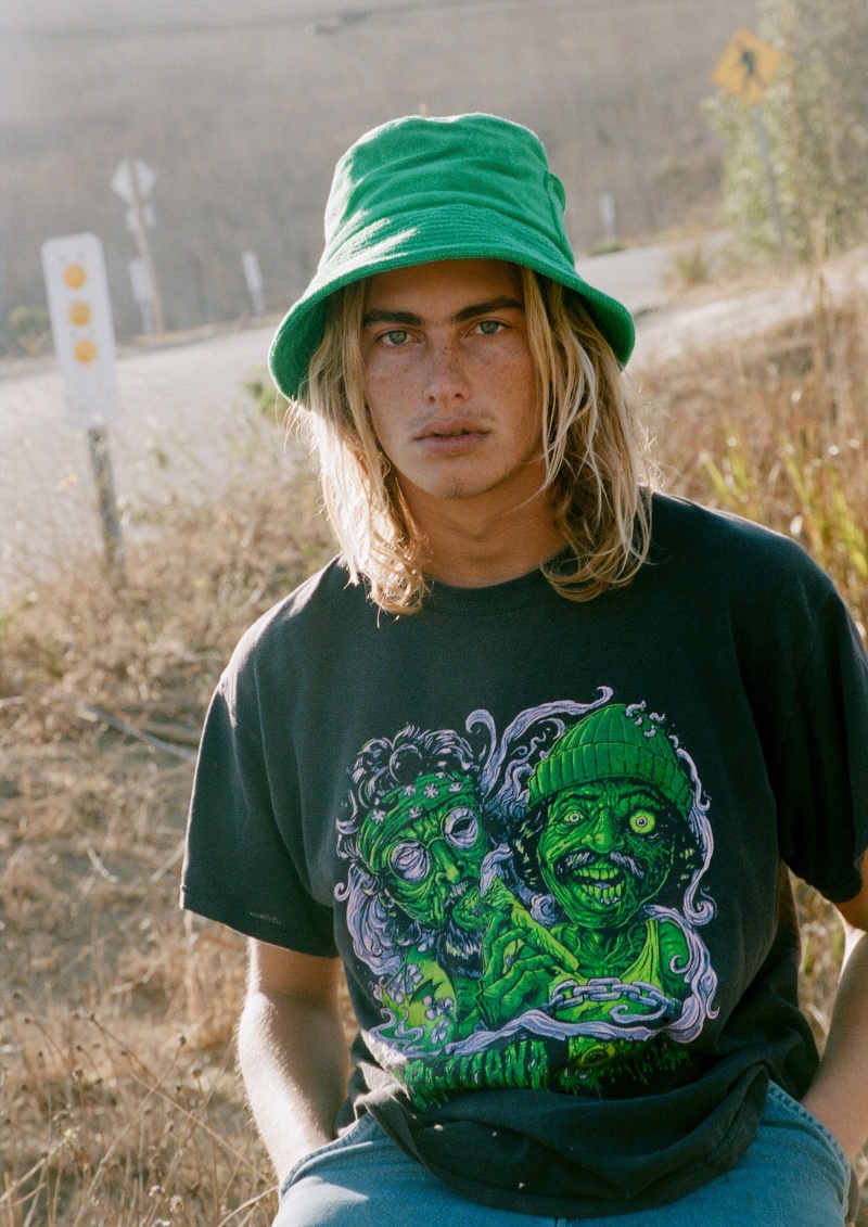 Embrace laid-back style with Lack of Color's Wave terry towel bucket hat in green.