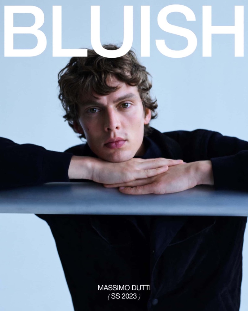 » Bluish: Leon Dame Rocks Blue Fashions for Massimo Dutti Leon Dame Massimo Dutti 2023 001