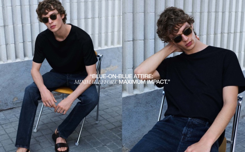 » Bluish: Leon Dame Rocks Blue Fashions for Massimo Dutti Leon Dame Massimo Dutti 2023 003
