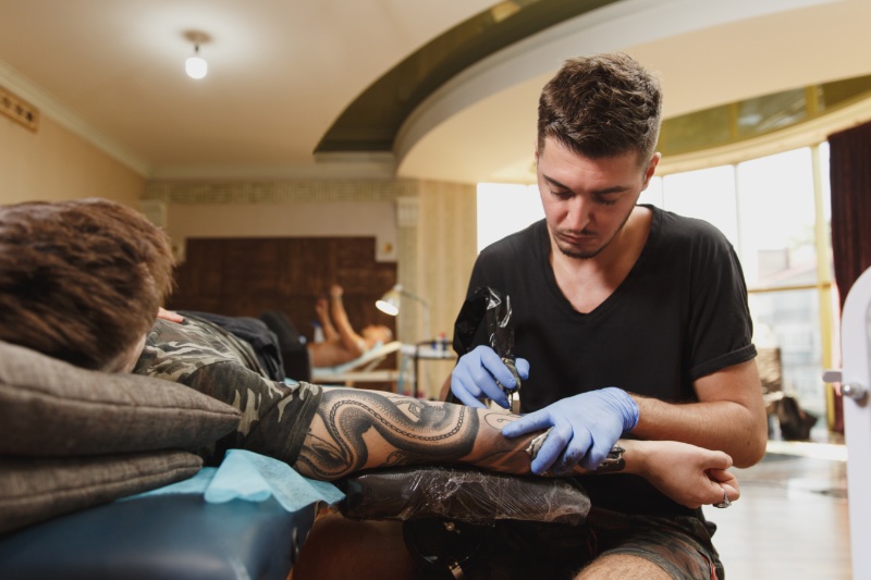 Man Getting Tattoo