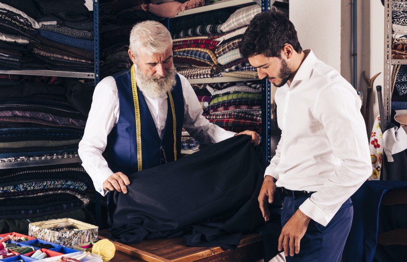 Man Meeting with Tailor