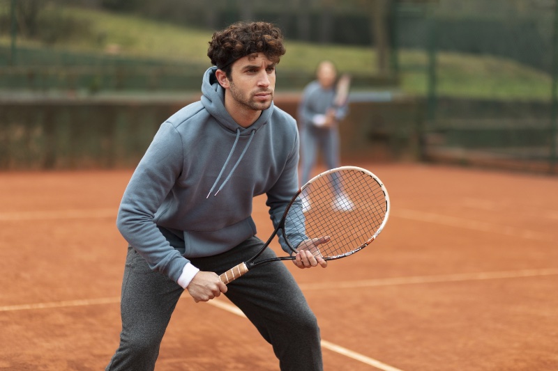 Man Playing Tennis