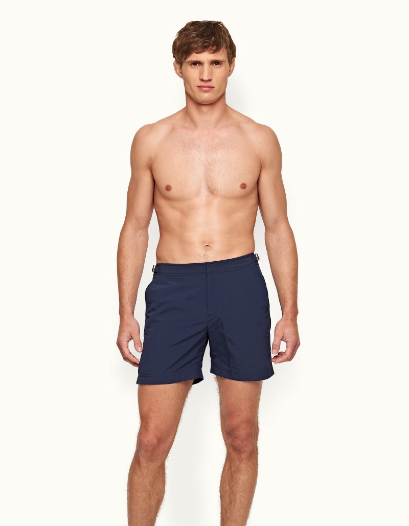 Mens Shorts Orlebar Brown Navy Bulldog Swim Shorts