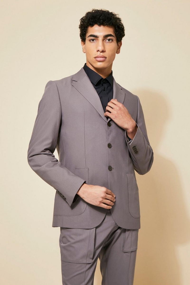 Mens Suit Styles Patch Pocket Boohooman