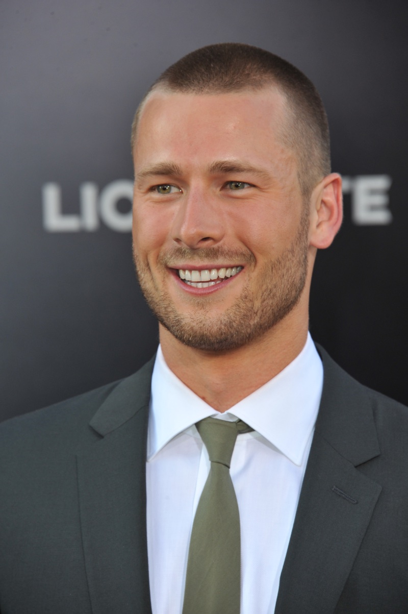 Modern Buzz Cut Fade Glen Powell 2014