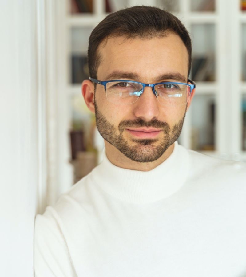 Modern Trendy Mens Glasses Heart Shaped Face Browline Glasses
