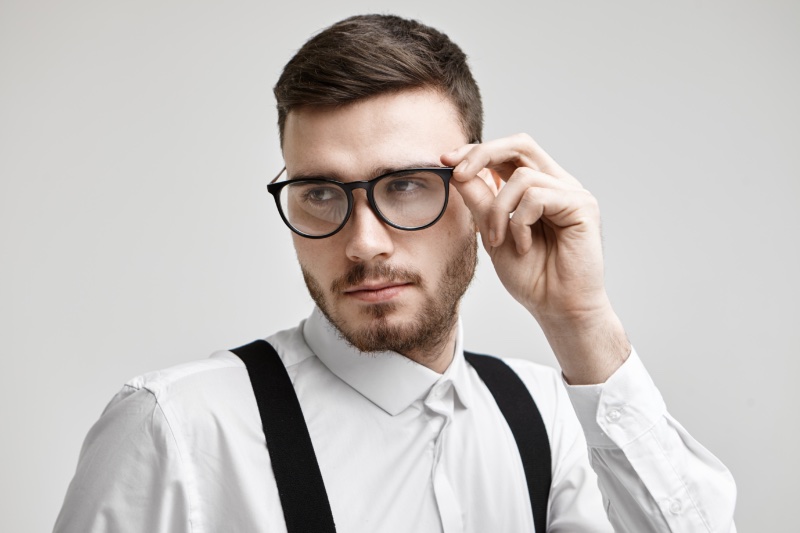 Modern Trendy Mens Glasses Square Shaped Face