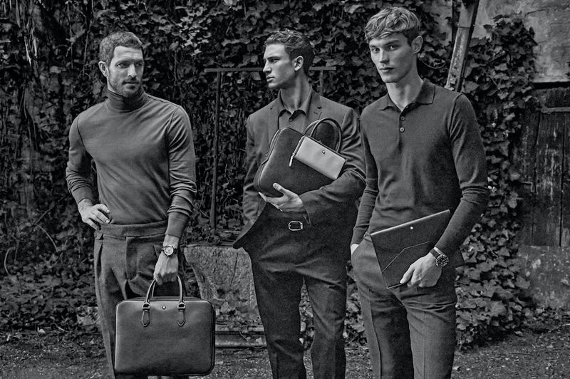 Justice Joslin, Mattia Narducci, and Kit Butler come together for the Montblanc The Library Spirit campaign. 