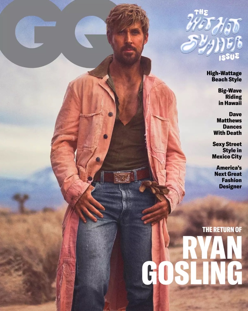 Ryan Gosling covers the June/July 2023 issue of GQ.