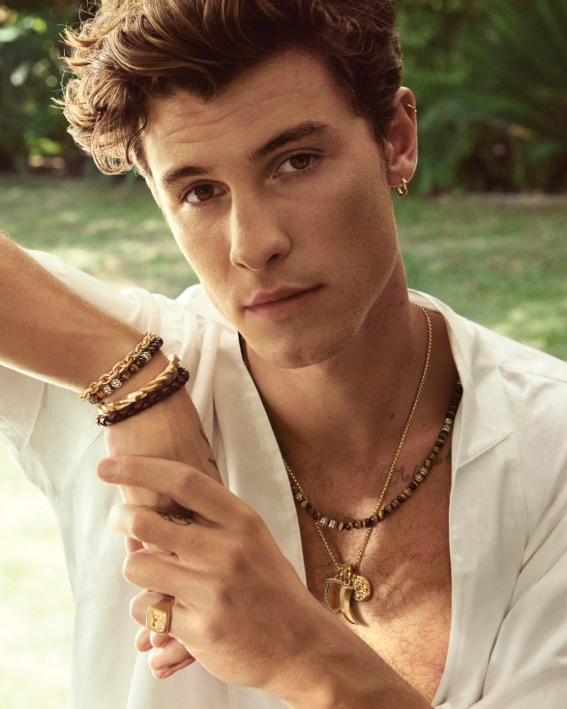 Singer Shawn Mendes fronts David Yurman's summer 2023 campaign. 