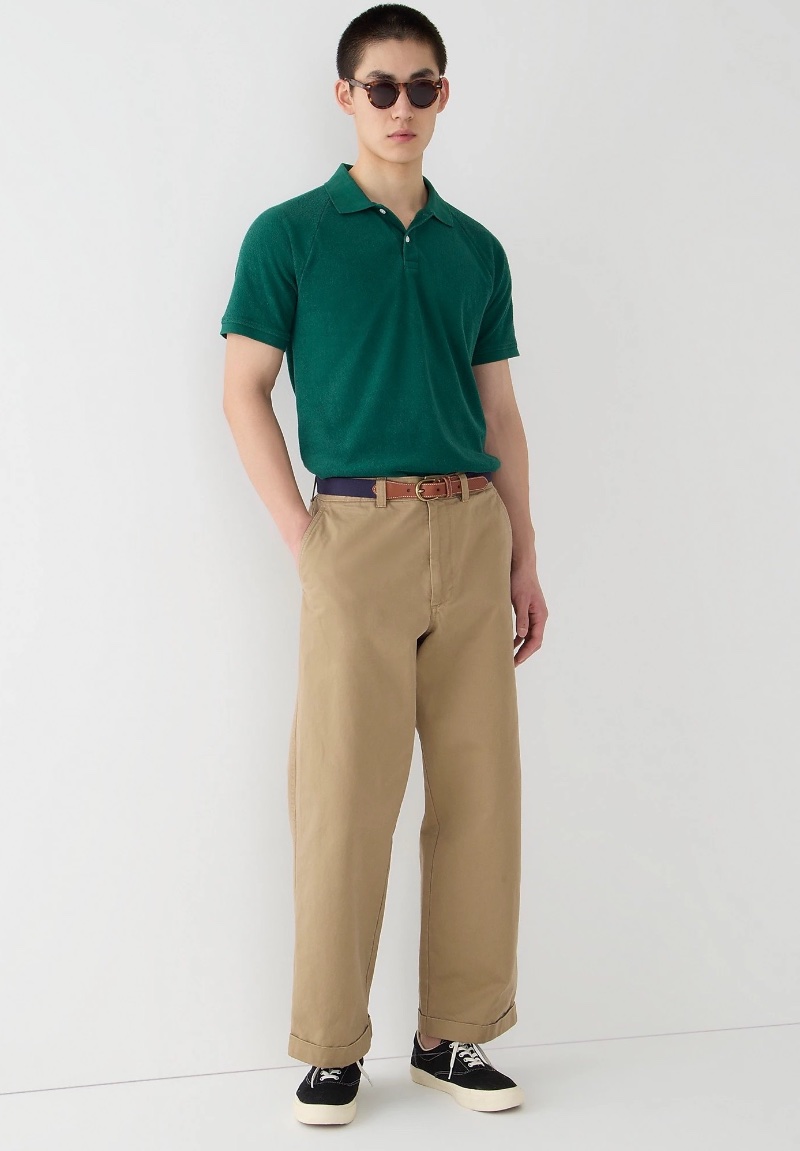 Short Sleeve Polo Terry JCrew