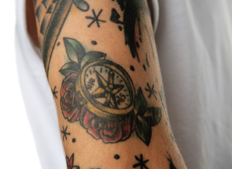 Tattoo Ideas for Men Compass Tattoo Arm