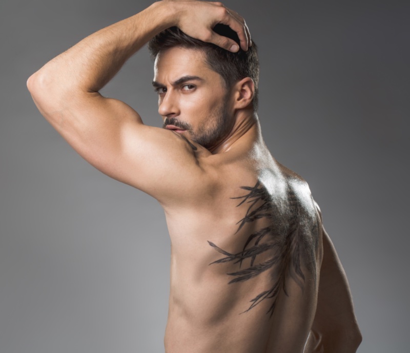 Tattoo Ideas for Men Upper Back Wings
