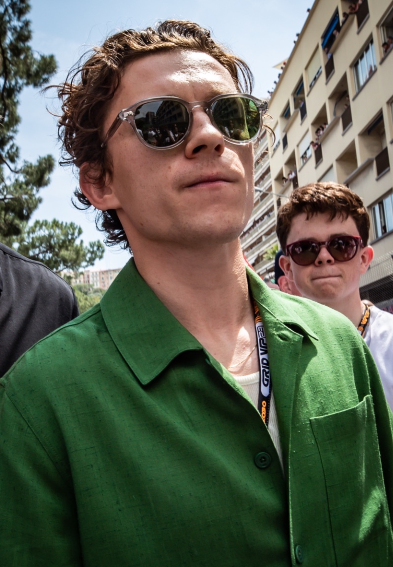 Tom Holland F1 Grand Prix of Monaco 2023 » Tom Holland's Green Obsession: AMI Paris & Prada Tom Holland F1 Grand Prix of Monaco 2023