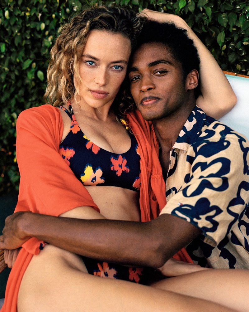 Hannah Ferguson and Stan Taylor front Tommy Hilfiger's summer 2023 campaign.