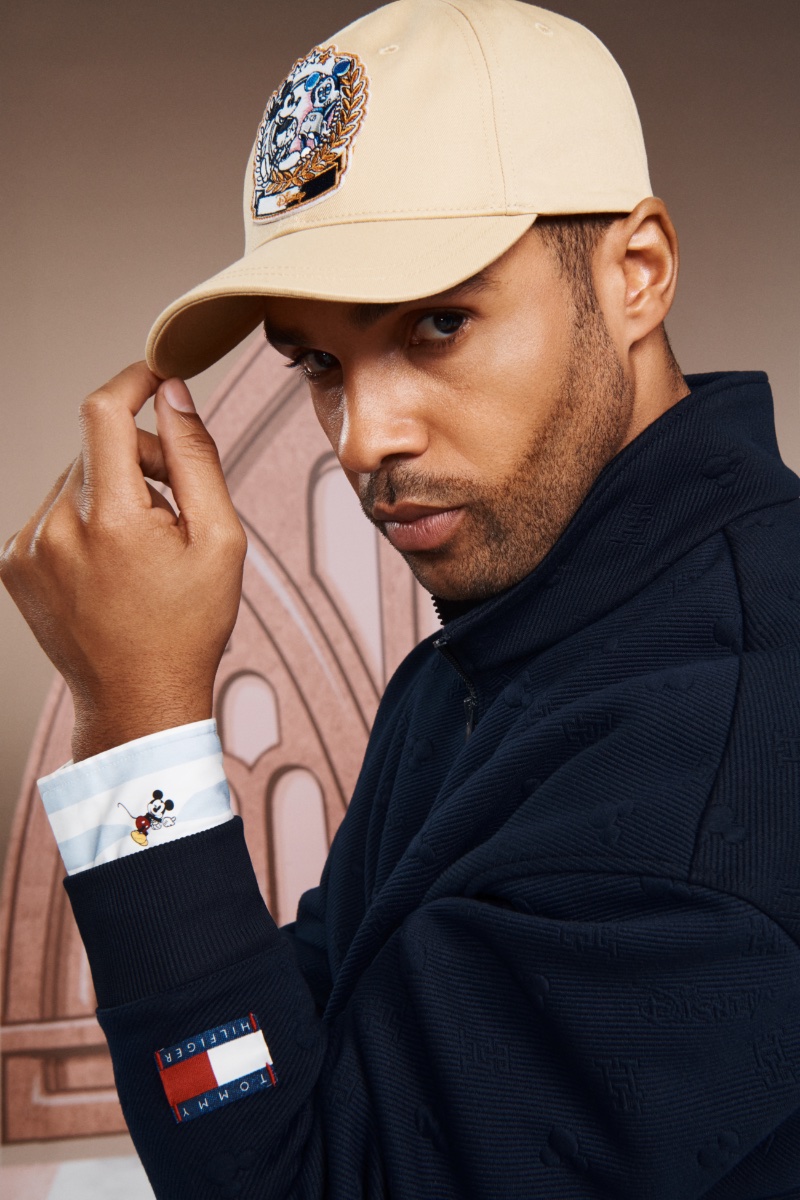 Actor Lucien Laviscount stars in the Disney x Tommy collection campaign. 