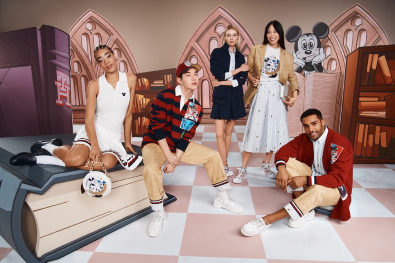 Reign Judge, Henry Lau, Stella Maxwell, Soo Joo Park, and Lucien Laviscount star in the Disney x Tommy collection campaign. 