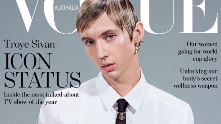 Embracing gender-bending fashion, Troye Sivan covers the July 2023 issue of Vogue Australia.