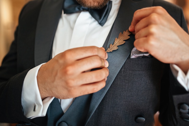 Black Tie Dress Code Men Lapel Pin