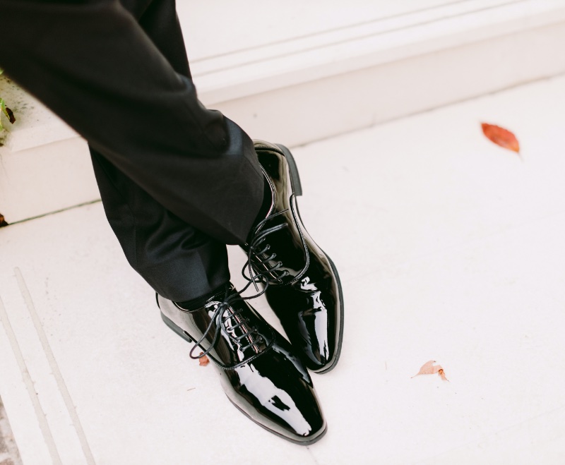 Black Tie Dress Code Men Patent Leather Shoes