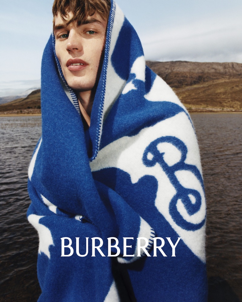 Kit Butler fronts Burberry's winter 2023 campaign.