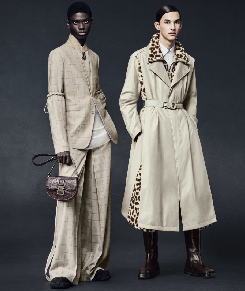 Awwal Adeoti and Silouane Vongkhamchanh take the spotlight for Dior Men's fall-winter 2023 campaign. 