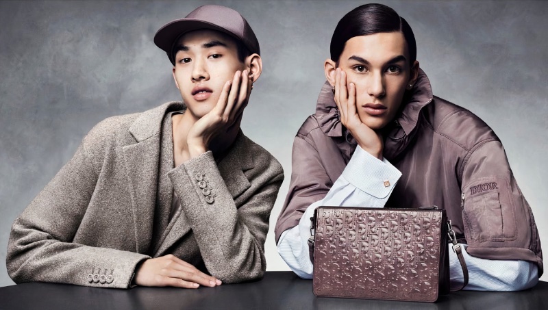 Wu Guoqiang and Silouane Vongkhamchanh star in Dior Men's fall-winter 2023 campaign.