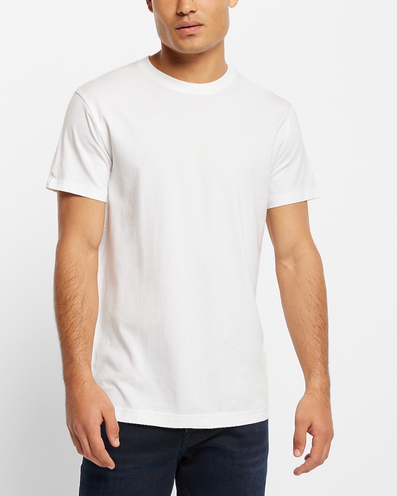 Express Crewneck Perfect Pima Cotton T-Shirt Bright White » The Best T-Shirts for Men: 12 Classics & Hidden Gems Express Crewneck Perfect Pima Cotton T-Shirt Bright White
