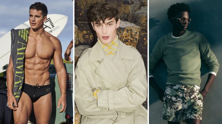 Week in Review: Pietro Boselli for EA7 campaign, Kit Butler for Burberry winter 2023 campaign, and Ahmed Richards for Tom Ford pre-fall 2023 campaign.