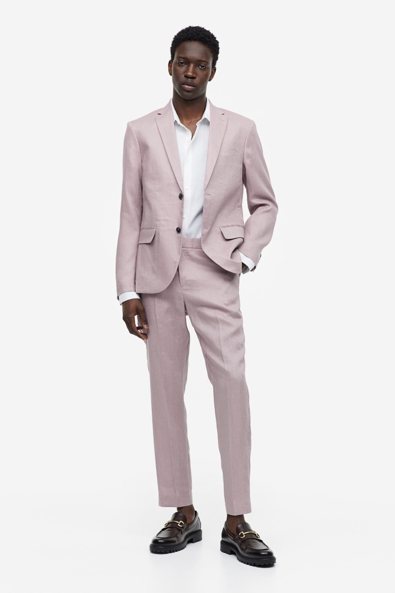 H&M Light Purple Linen Suit