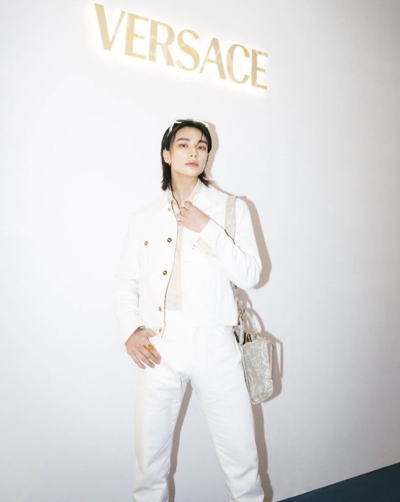 Versace introduces its new global brand ambassador, Hyunjin. 