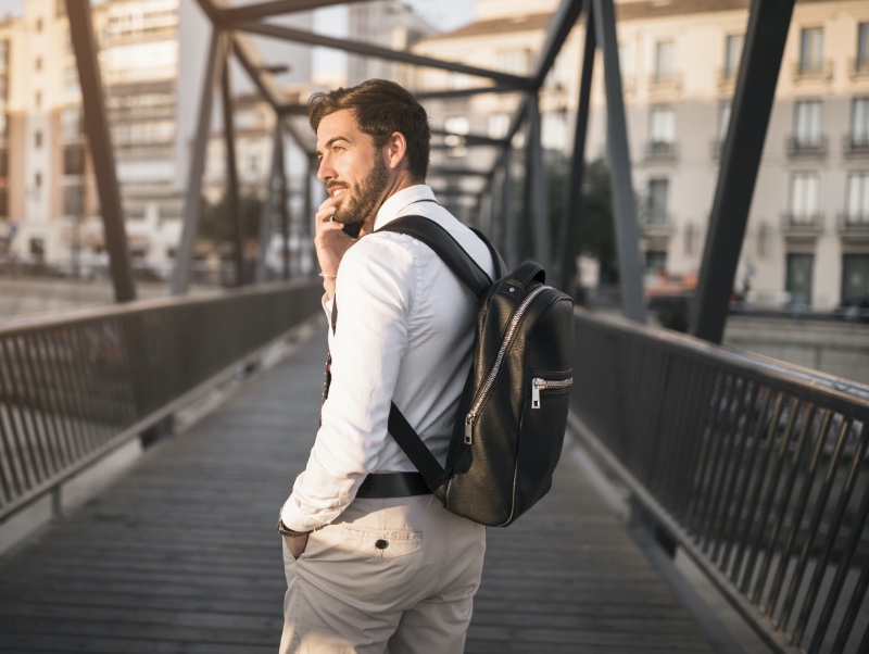 Leather Backpack Men