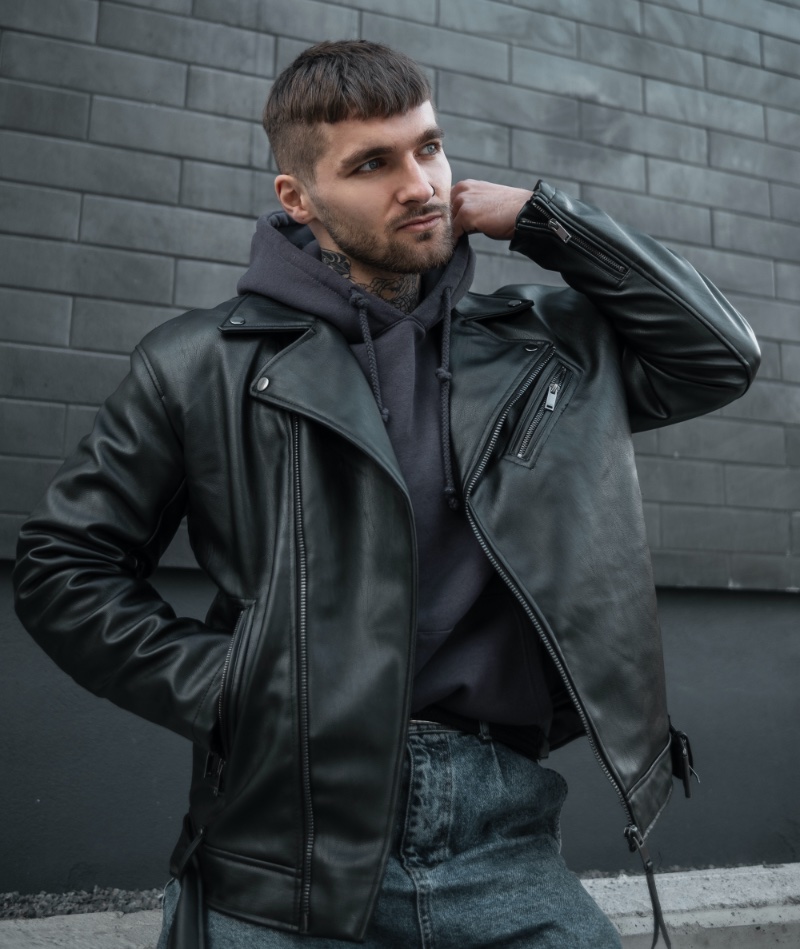 Leather Jacket Outfits Men Hoodie » Leather Jacket Outfits for Men: Styling an Easy Cool Leather Jacket Outfits Men Hoodie