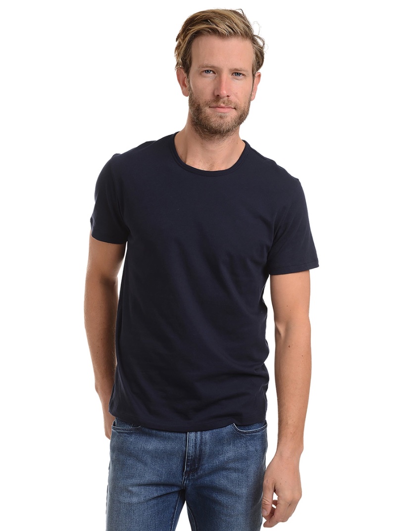 Mott & Bow Classic Crew Driggs Tee Navy