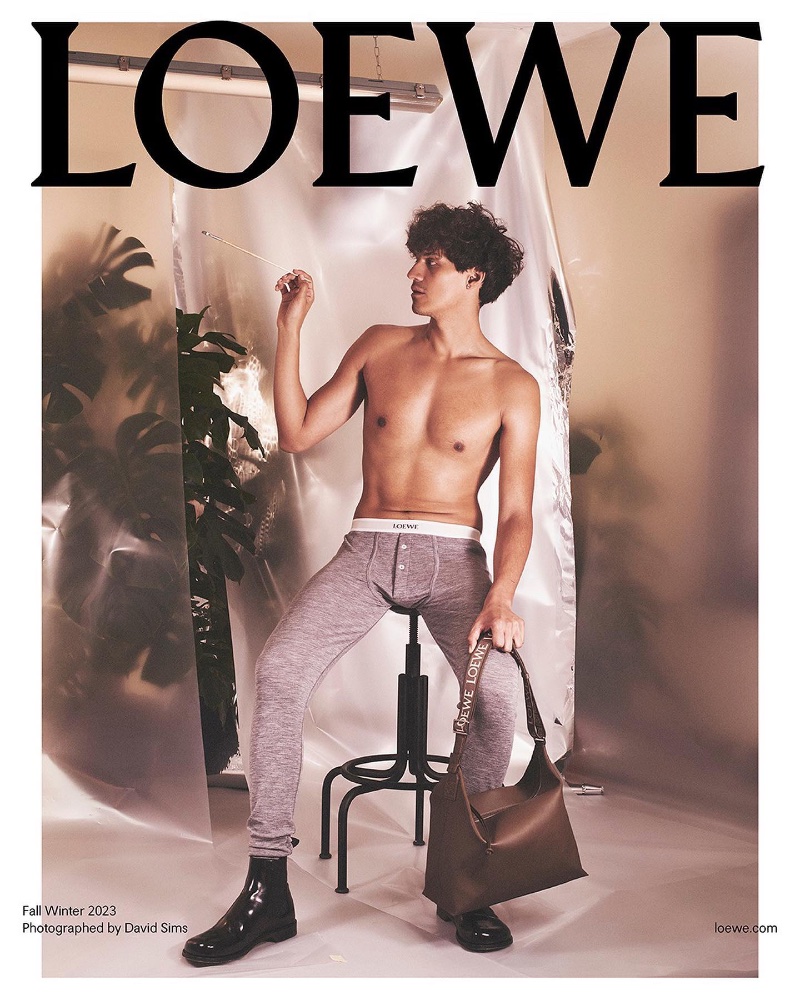 Singer Omar Apollo fronts Loewe's fall-winter 2023 campaign.