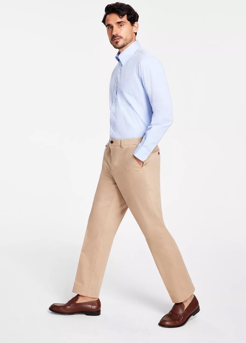 Embrace smart style in a clean pair of chino pants.