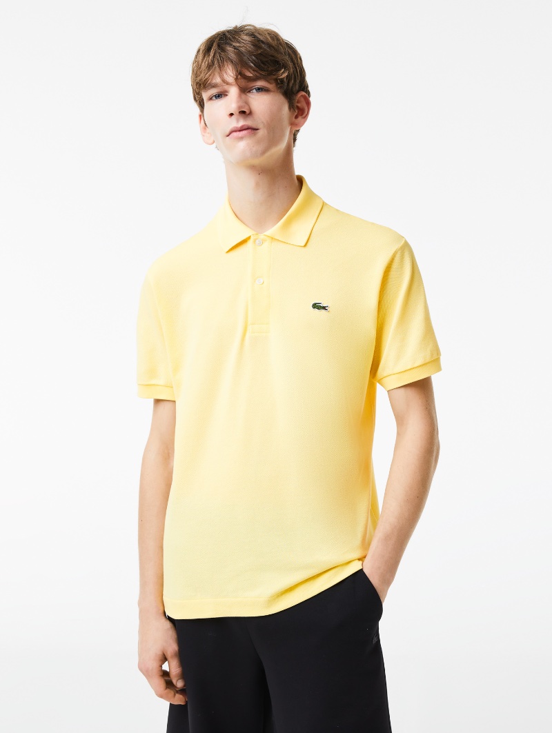 Preppy Aesthetic Style Men Lacoste Original L 12 12 Petit Pique Cotton Polo