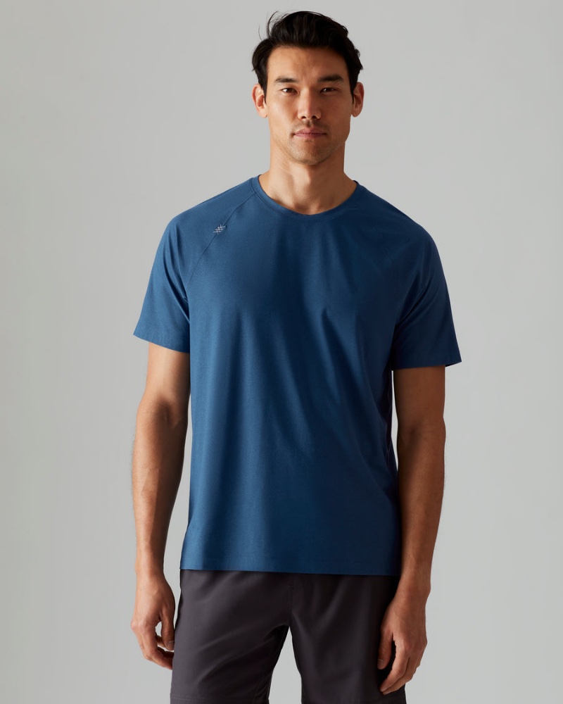 Rhone Reign Short Sleeve Storm Blue Navy