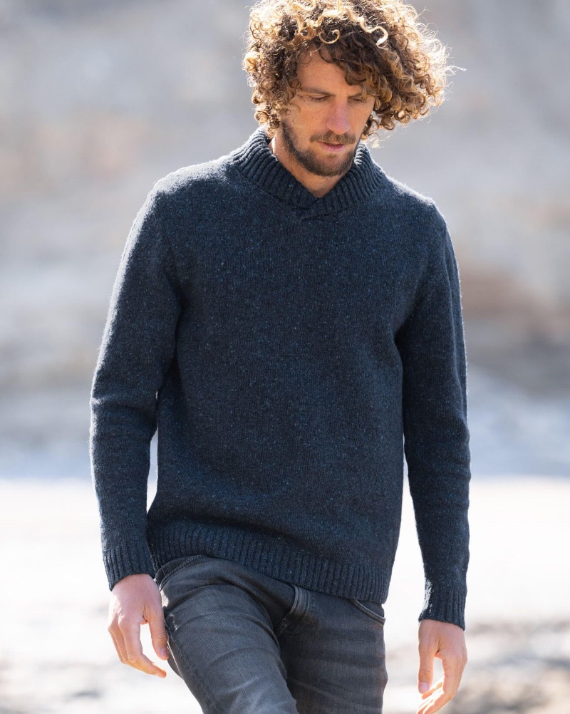 Shawl Collar Sweater Men Celtic Co