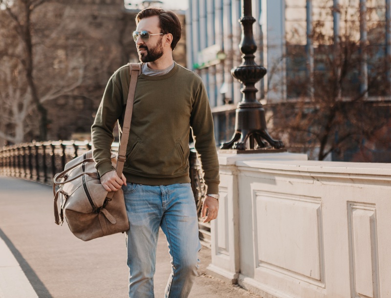 Suede Duffle Bag