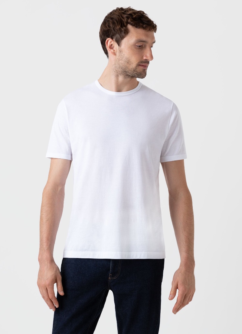 Sunspel Classic T-Shirt White » The Best T-Shirts for Men: 12 Classics & Hidden Gems Sunspel Classic T-Shirt White